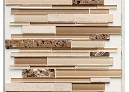 Glass and Stone Mix Strip Beige