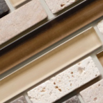 Glass & Stone Mix Strip Beige