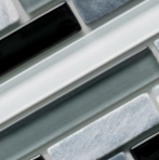 Стъклокерамика Glass & Stone Mix Strip Black