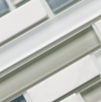 Glass & Stone Mix Strip White