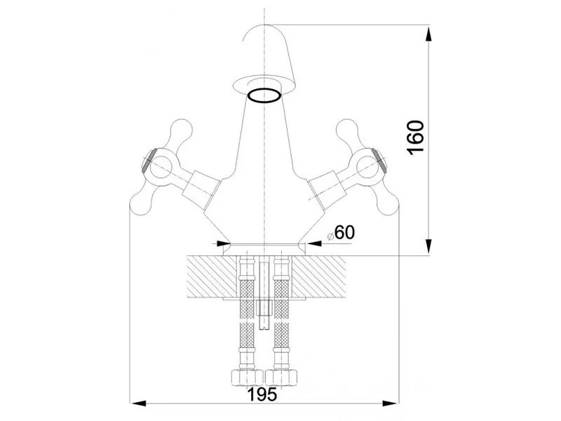 ICF 1002851 - ретро смесител за мивка ICF 1002851 - ретро смесител за мивка