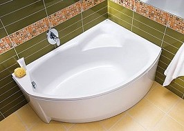 Дясна асиметрична вана Agat 150x100см
